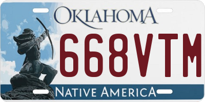 OK license plate 668VTM