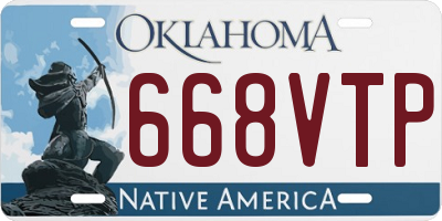 OK license plate 668VTP