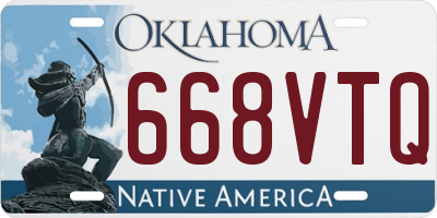 OK license plate 668VTQ