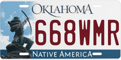 OK license plate 668WMR