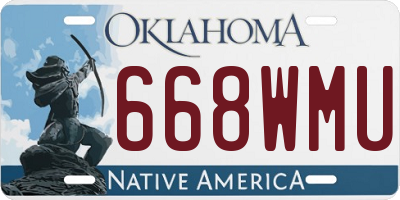 OK license plate 668WMU