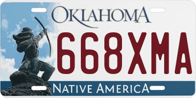 OK license plate 668XMA
