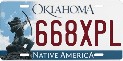 OK license plate 668XPL