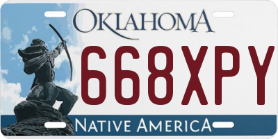 OK license plate 668XPY