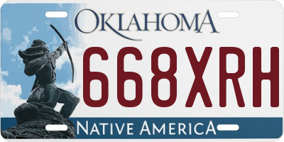 OK license plate 668XRH