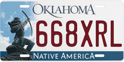 OK license plate 668XRL