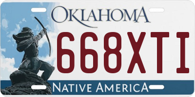 OK license plate 668XTI