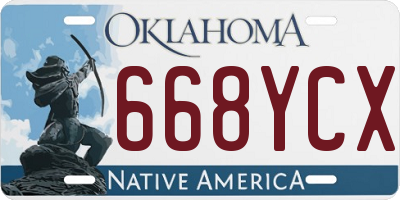 OK license plate 668YCX