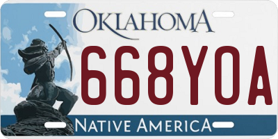 OK license plate 668YOA