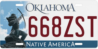OK license plate 668ZST