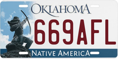 OK license plate 669AFL