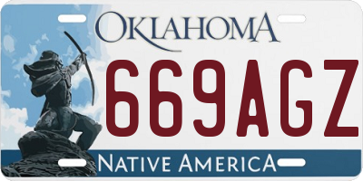 OK license plate 669AGZ