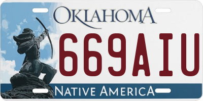 OK license plate 669AIU