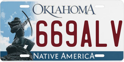 OK license plate 669ALV
