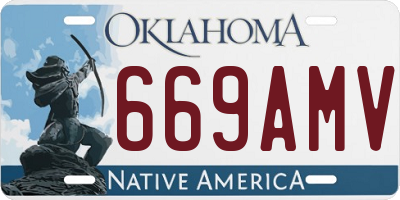 OK license plate 669AMV