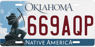 OK license plate 669AQP