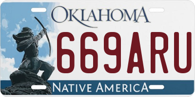 OK license plate 669ARU