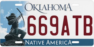OK license plate 669ATB