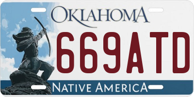 OK license plate 669ATD