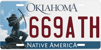 OK license plate 669ATH