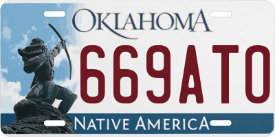 OK license plate 669ATO