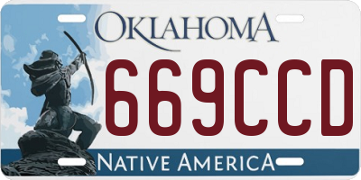 OK license plate 669CCD