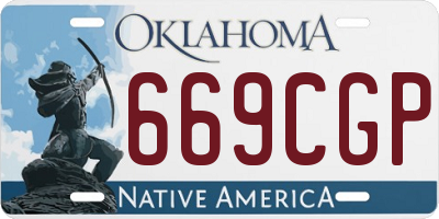 OK license plate 669CGP