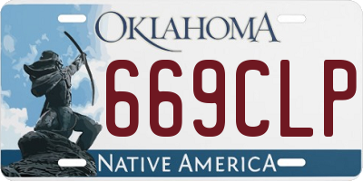 OK license plate 669CLP