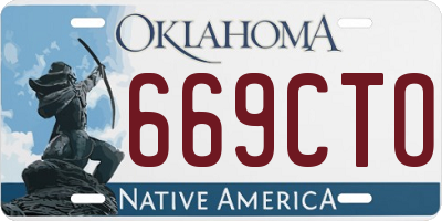 OK license plate 669CTO