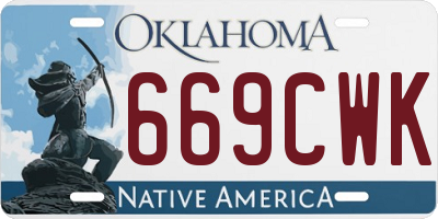 OK license plate 669CWK
