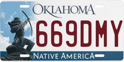 OK license plate 669DMY