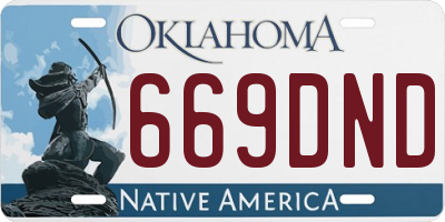 OK license plate 669DND
