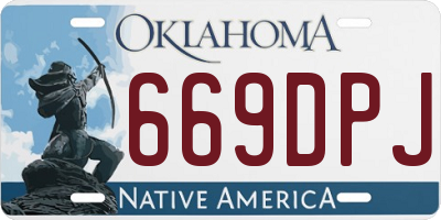 OK license plate 669DPJ