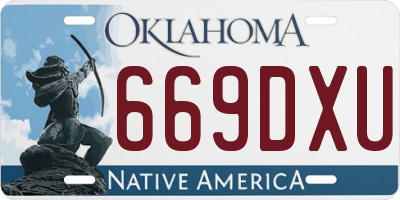 OK license plate 669DXU