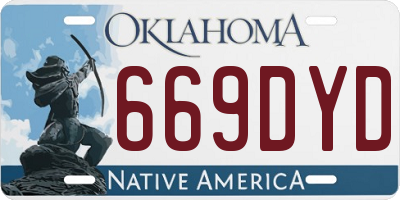 OK license plate 669DYD