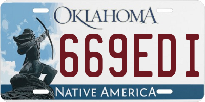 OK license plate 669EDI