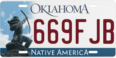 OK license plate 669FJB