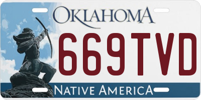 OK license plate 669TVD