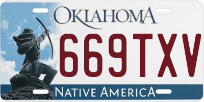 OK license plate 669TXV