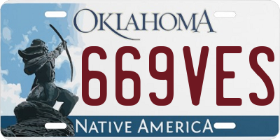 OK license plate 669VES