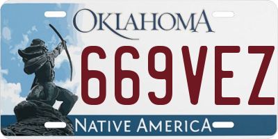 OK license plate 669VEZ