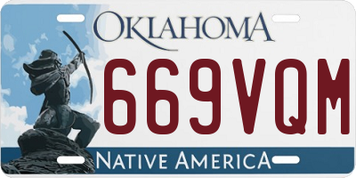 OK license plate 669VQM