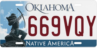OK license plate 669VQY