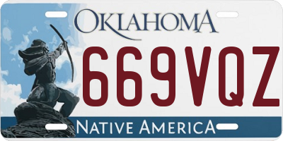 OK license plate 669VQZ