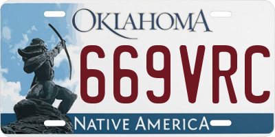 OK license plate 669VRC