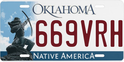 OK license plate 669VRH