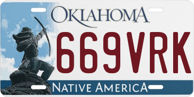 OK license plate 669VRK