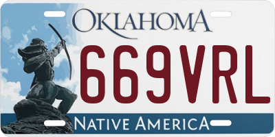 OK license plate 669VRL
