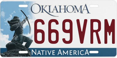 OK license plate 669VRM