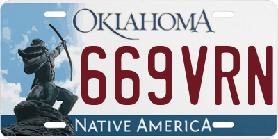 OK license plate 669VRN